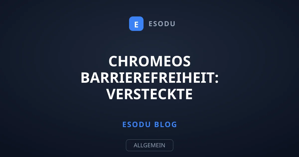 ChromeOS Barrierefreiheit: Versteckte Assistenz-Tools im Test